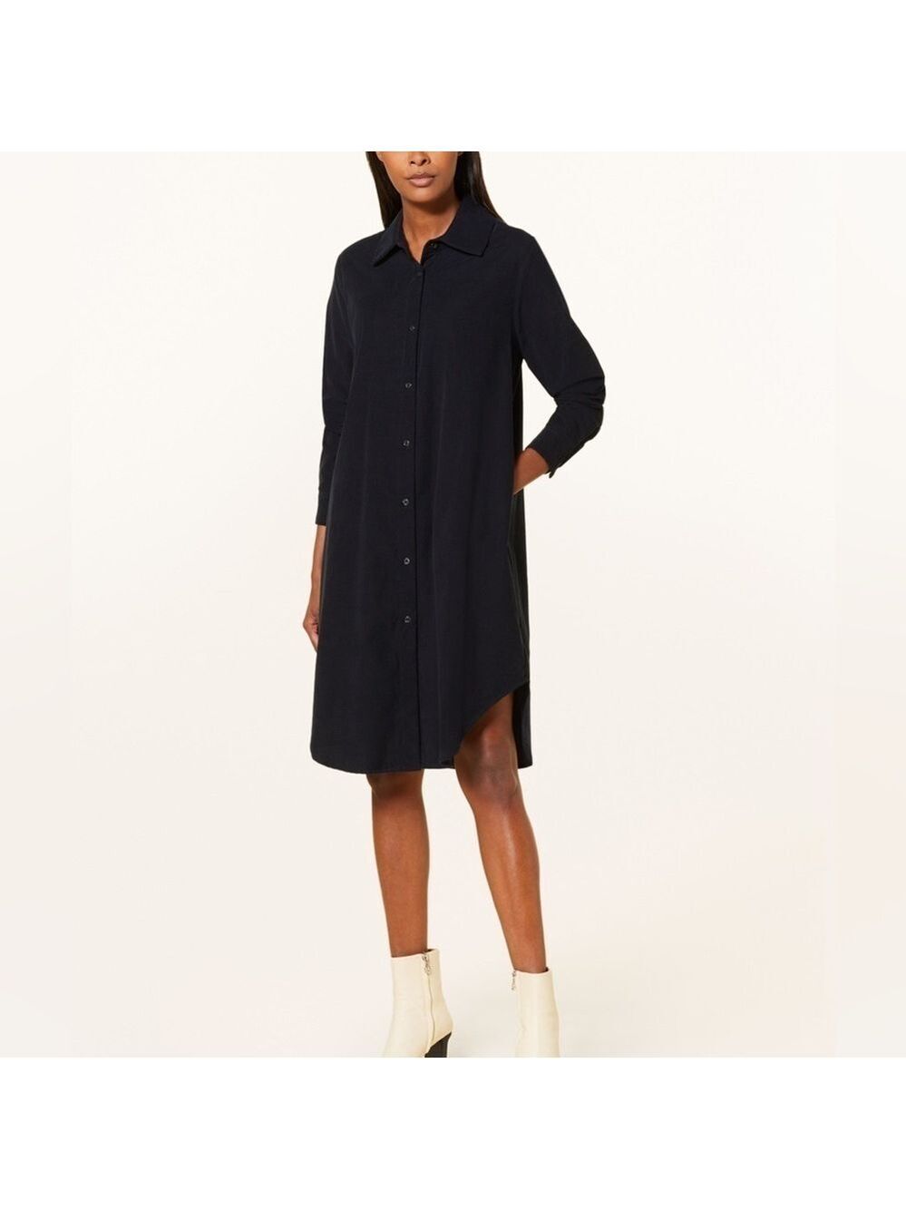 Runaway Child Black Long Sleeve Button Front Shirt Dress, size S/M